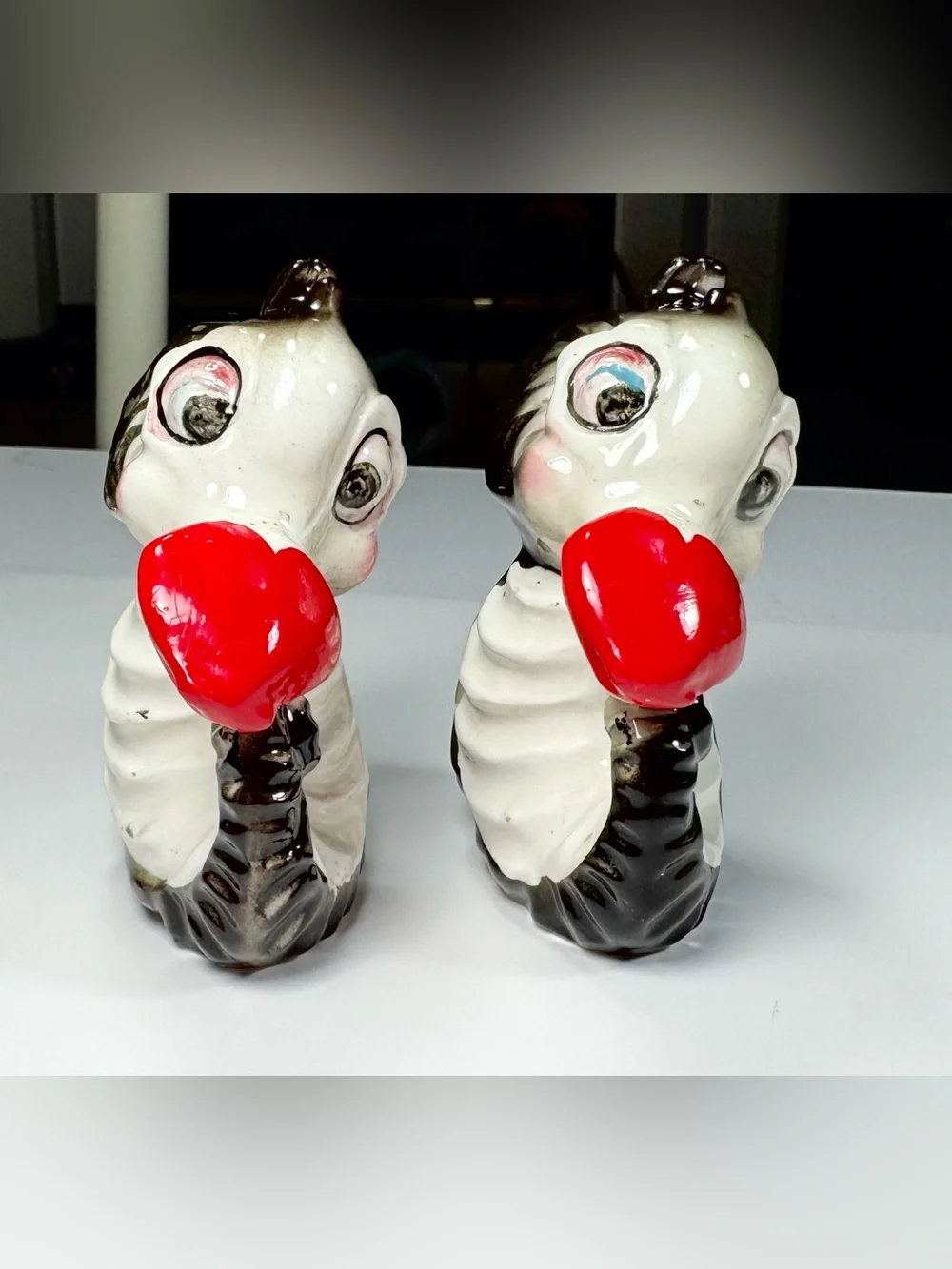 Very Rare 50s Era Anthropomorphic Artmark (?) Seahorses Salt & Pepper Shaker Set